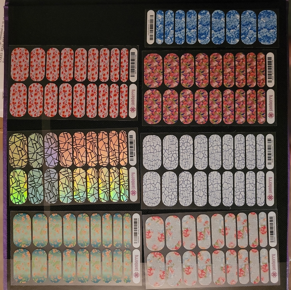 Lot of jamberry nail art design stickers